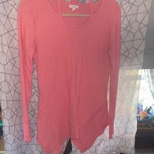 Maurices Coral Long Sleeve Top